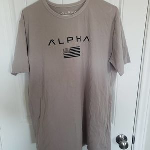 Alpha Athleti Fit Grey Mens shirt size XXL